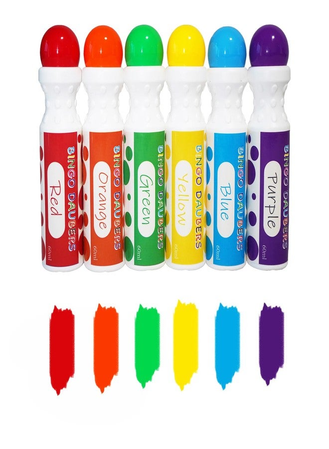 SEETOOOGAMES Bingo Daubers Dot Markers - Mixed Colors Set of 6 Pack - for Toddler Arts and Crafts - Image 2